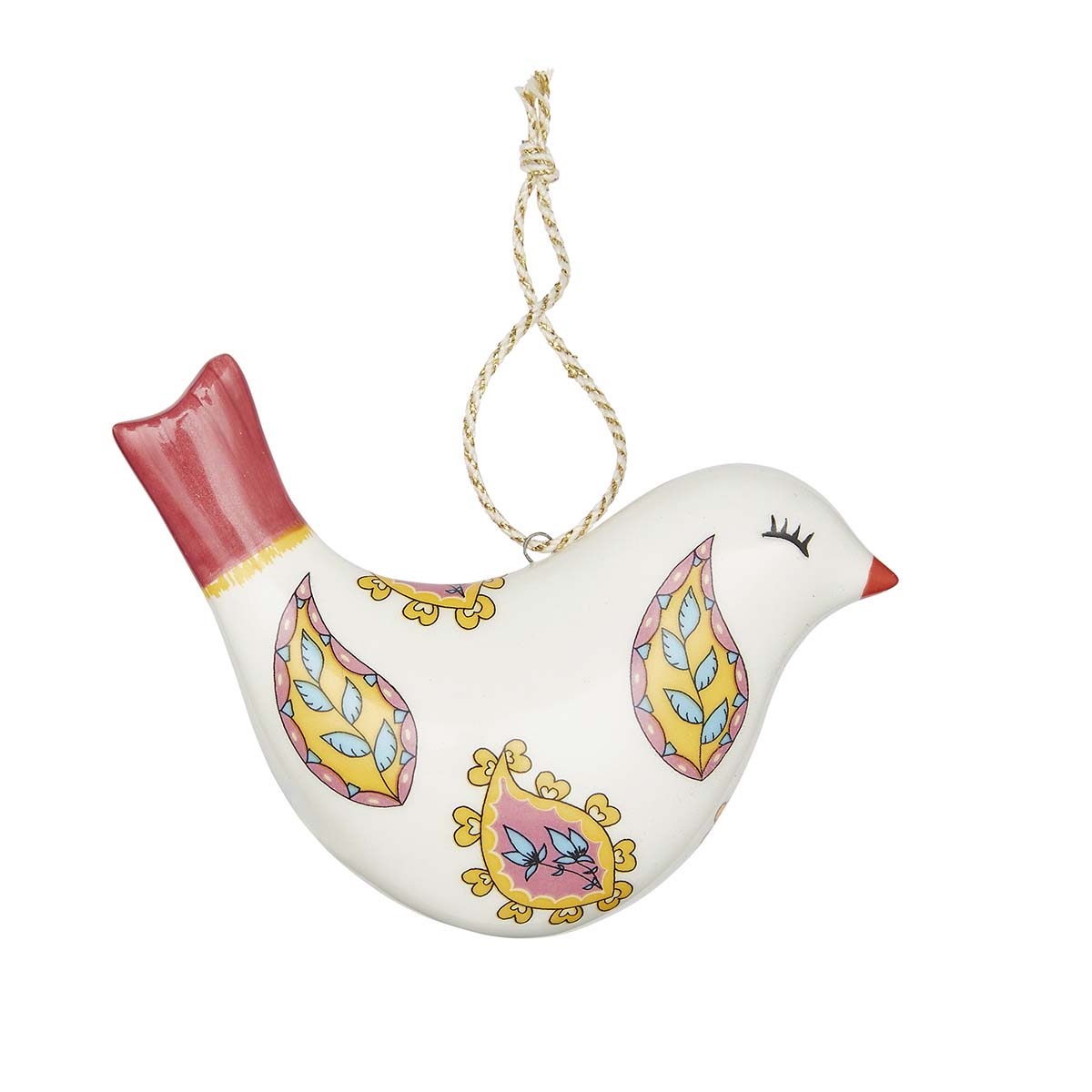Kit Kemp Paisley Puffed Bird Ornament image number null